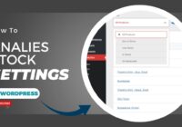 Analytics stock setting in WordPress