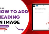 how to add heading on image in wordpress