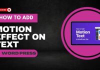 how to add motion effect on text in wordpress