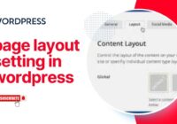 Page Layout Settings In WordPress