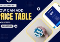 How can add price table in wordpress