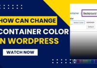 how can change container color in wordpress