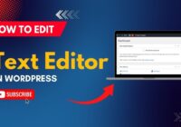 How to edit text editor in word press